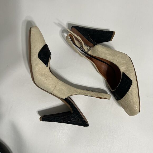 VIA SPIGA Sling Back Heels Square Heel Classy Sample Unique Women's US 6M - Picture 8 of 9